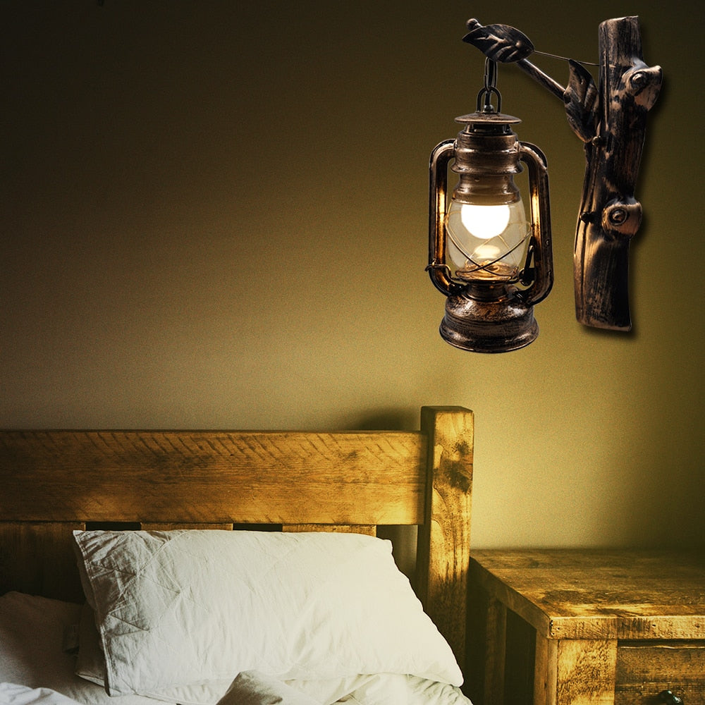 Outdoor Wall Light Farmhouse Vintage Metal LED Garden