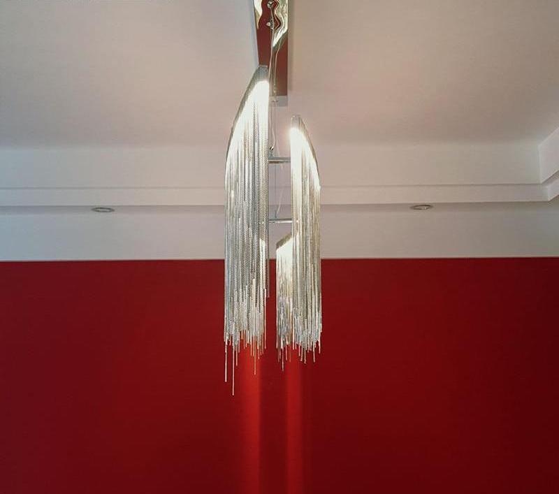 LED Raindrop Chandelier, Modern Hanging Rain Light for Living Room Dining