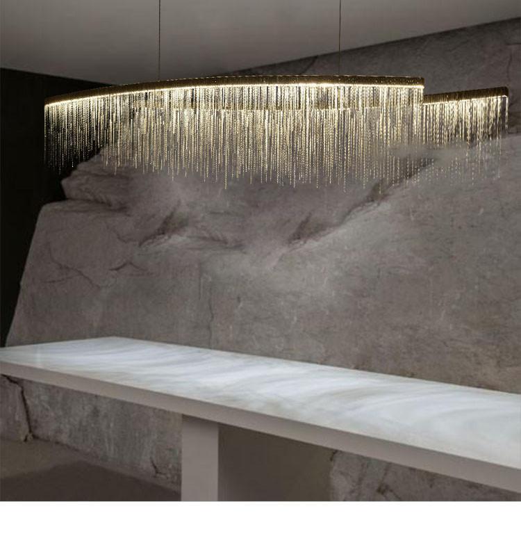 LED Raindrop Chandelier, Modern Hanging Rain Light for Living Room Dining