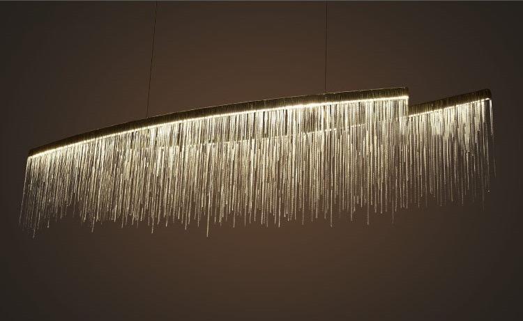 LED Raindrop Chandelier, Modern Hanging Rain Light for Living Room Dining