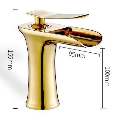Bathroom Faucet Single Handle Waterfall Brass
