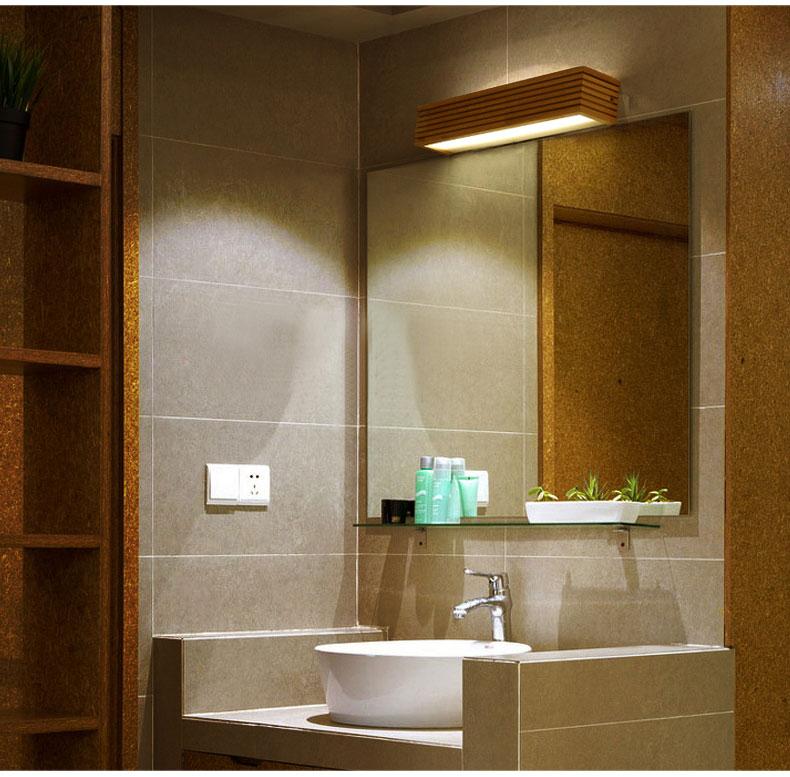 Nordic Thin-Plank Wood Wall Lamp, Acrylic LED Sconce for Bedroom Living Room