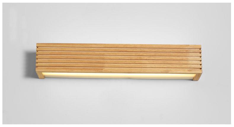 Nordic Thin-Plank Wood Wall Lamp, Acrylic LED Sconce for Bedroom Living Room