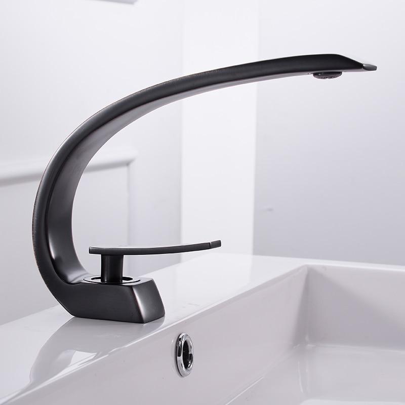 Bathroom Faucet Modern Brass Single Handle Crane Design