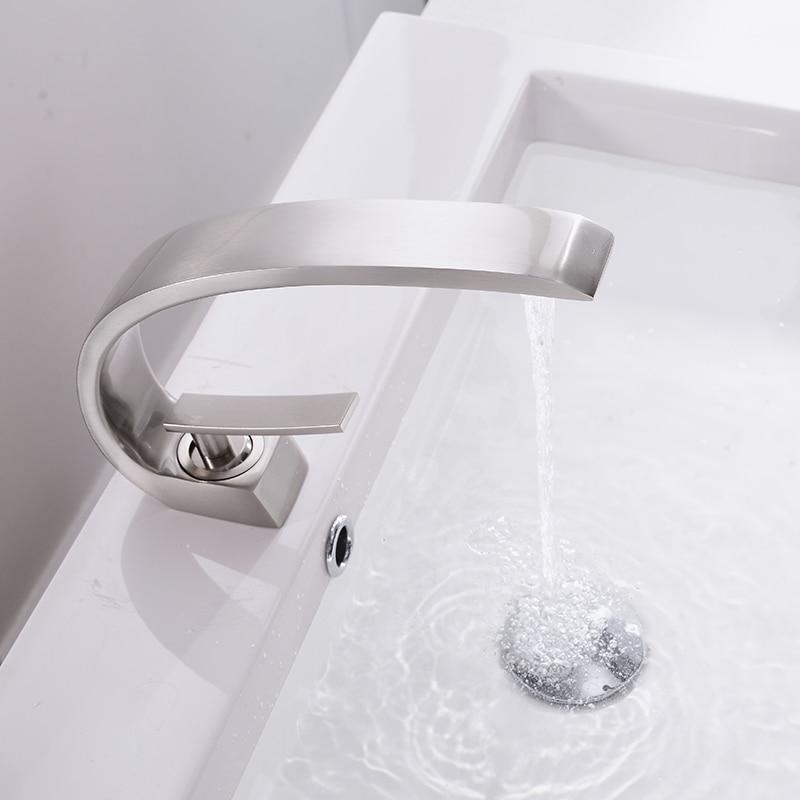 bathroom faucet modern brass single handle crane design