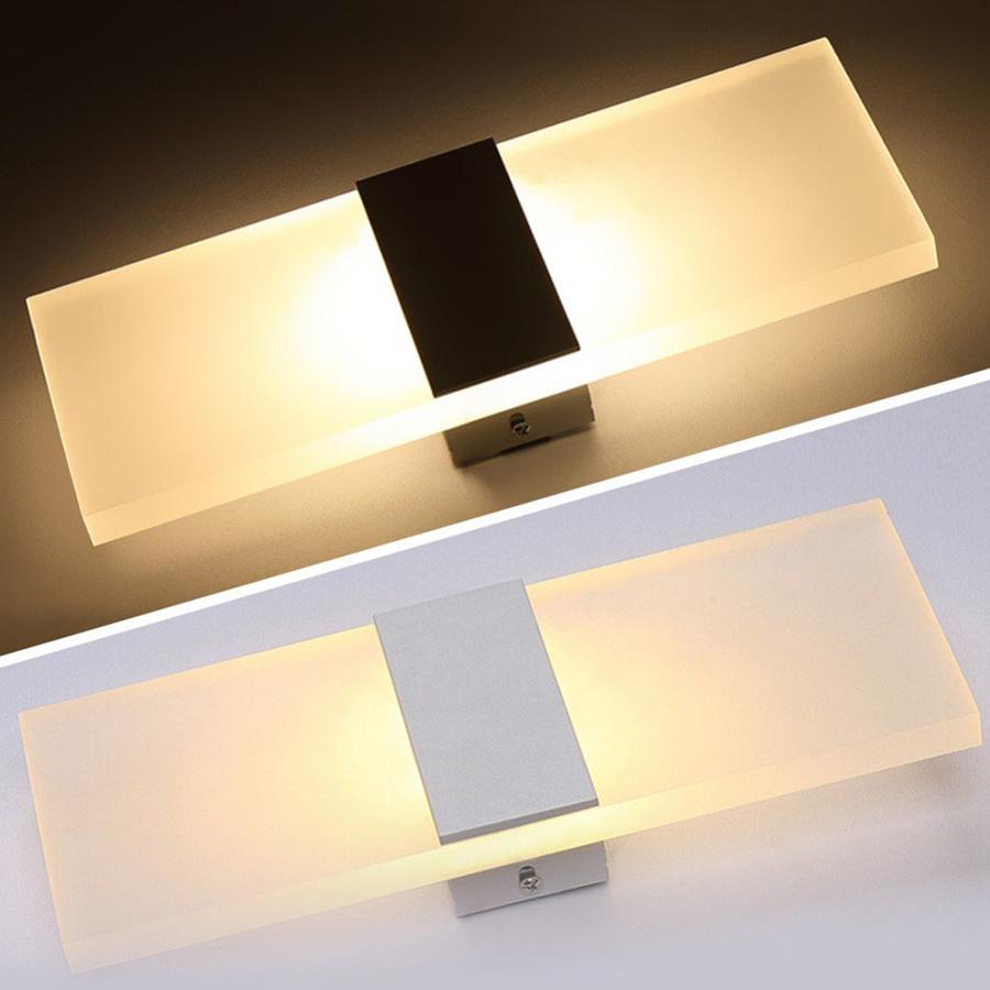 Modern Acrylic Strip LED Wall Sconce, Cool White Light for Bedroom Hallway