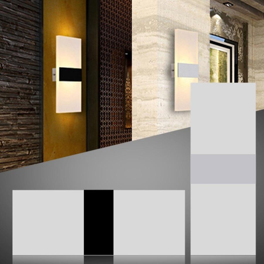 Modern Acrylic Strip LED Wall Sconce, Cool White Light for Bedroom Hallway