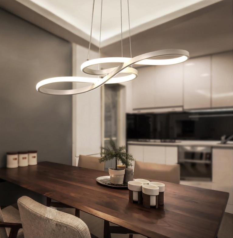 Infinity Ring Chandelier, Minimalist Acrylic Aluminum Art Deco for Living Room