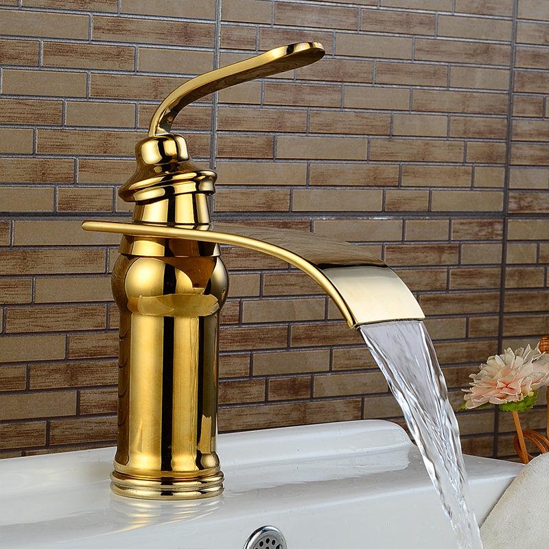 Bathroom Faucet – Vintage Ceramic, Brass Waterfall