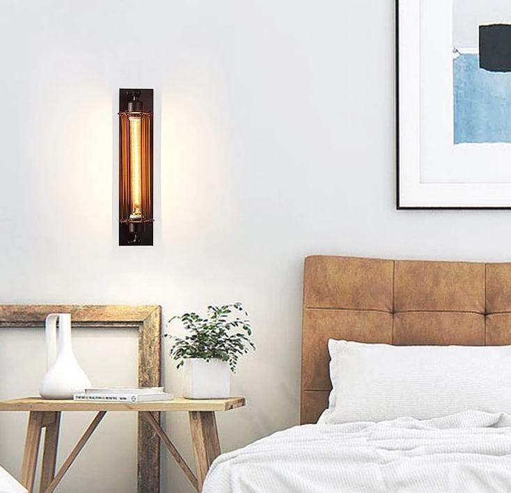 Industrial Vintage Bar Wall Sconce, Iron Loft Lamp for Bedroom Bar