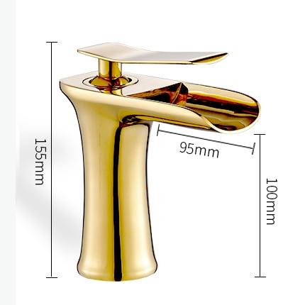 Bathroom Faucet Single Handle Waterfall Brass