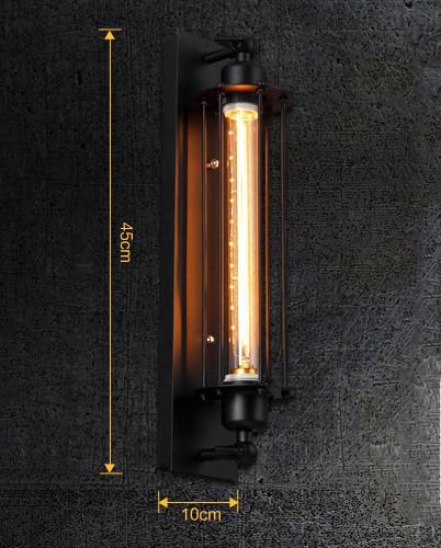 Industrial Vintage Bar Wall Sconce, Iron Loft Lamp for Bedroom Bar