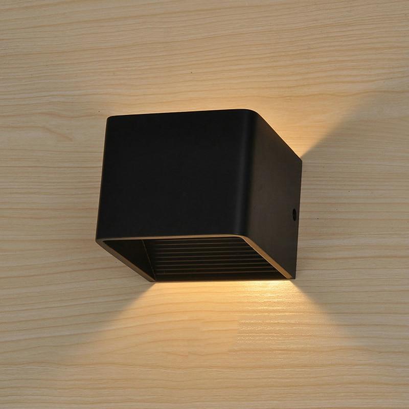 Modern LED Cube Wall Sconce, Up Down Aluminum Lamp for Living Room Bedroom
