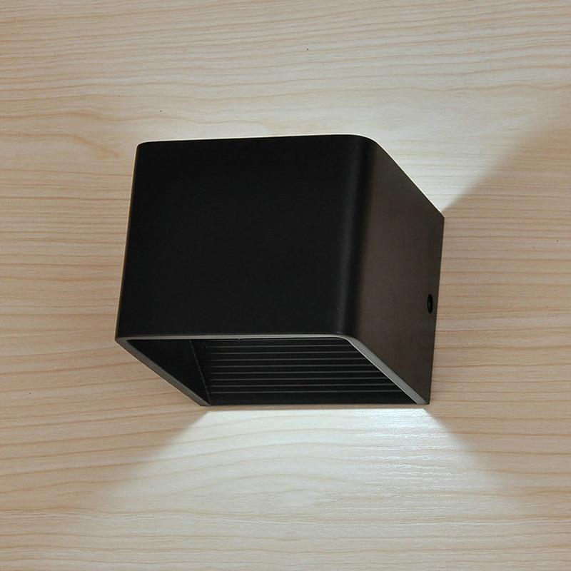 Modern LED Cube Wall Sconce, Up Down Aluminum Lamp for Living Room Bedroom