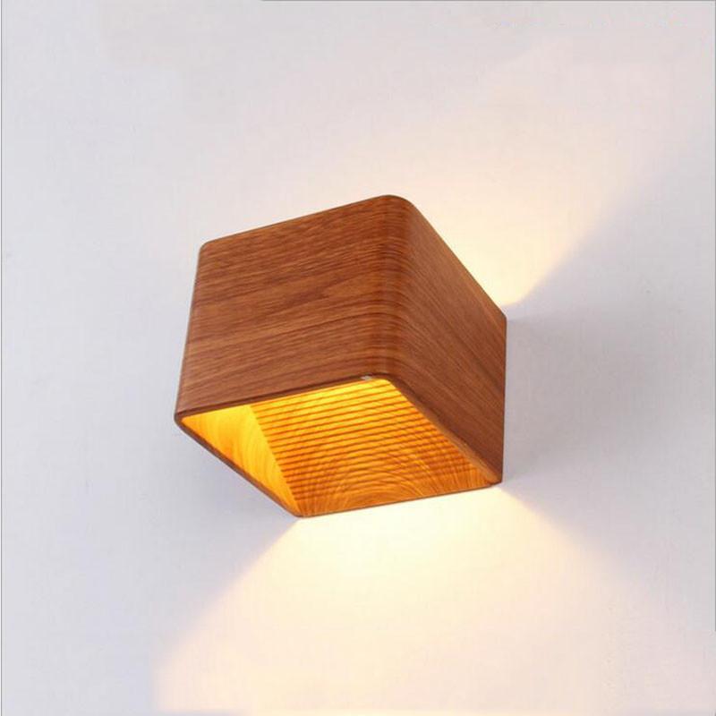 Modern LED Cube Wall Sconce, Up Down Aluminum Lamp for Living Room Bedroom