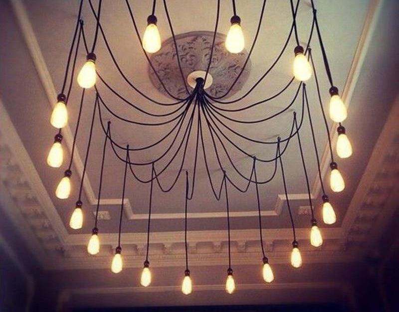 Modern Spider Chandelier, Statement Pendant Light for Living Room Dining