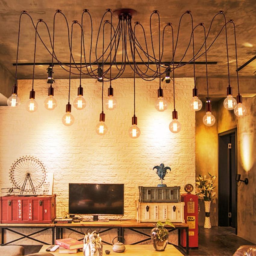 Modern Spider Chandelier, Statement Pendant Light for Living Room Dining