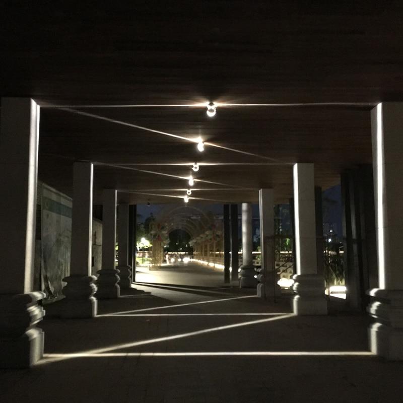 Circular LED Wall Sconce, 360° Rotating Waterproof Aluminum Lamp Outdoor