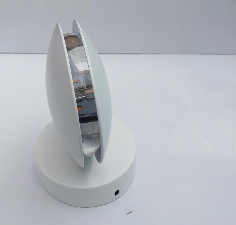 Circular LED Wall Sconce, 360° Rotating Waterproof Aluminum Lamp Outdoor