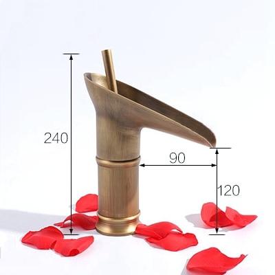 Bathroom Faucet Waterfall Single Handle Brass Luxury