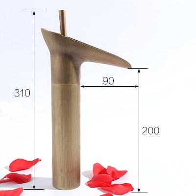 Bathroom Faucet Waterfall Single Handle Brass Luxury