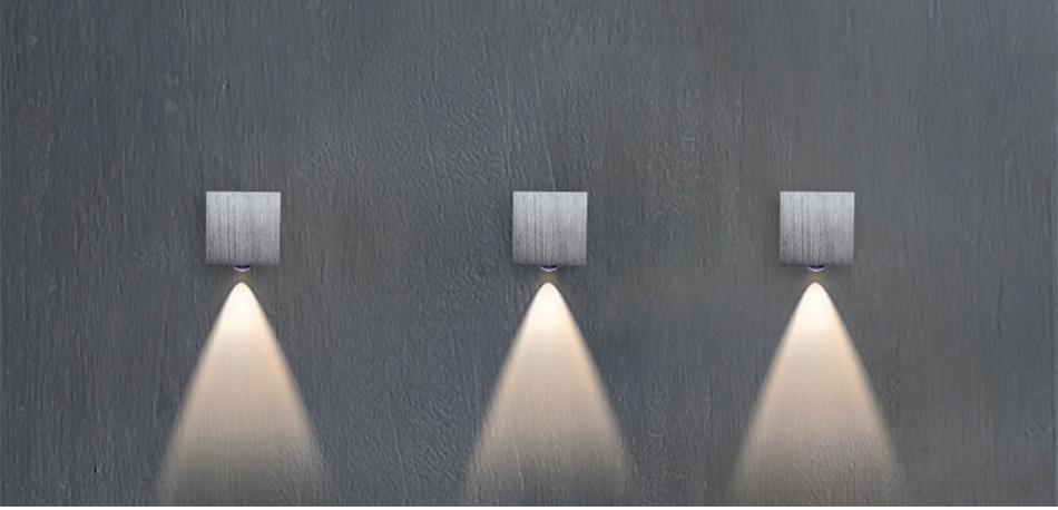 Modern LED Cube Box Wall Lamp, Aluminum Sconce for Bedroom Living Room