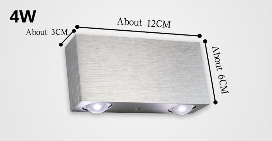 Modern LED Cube Box Wall Lamp, Aluminum Sconce for Bedroom Living Room