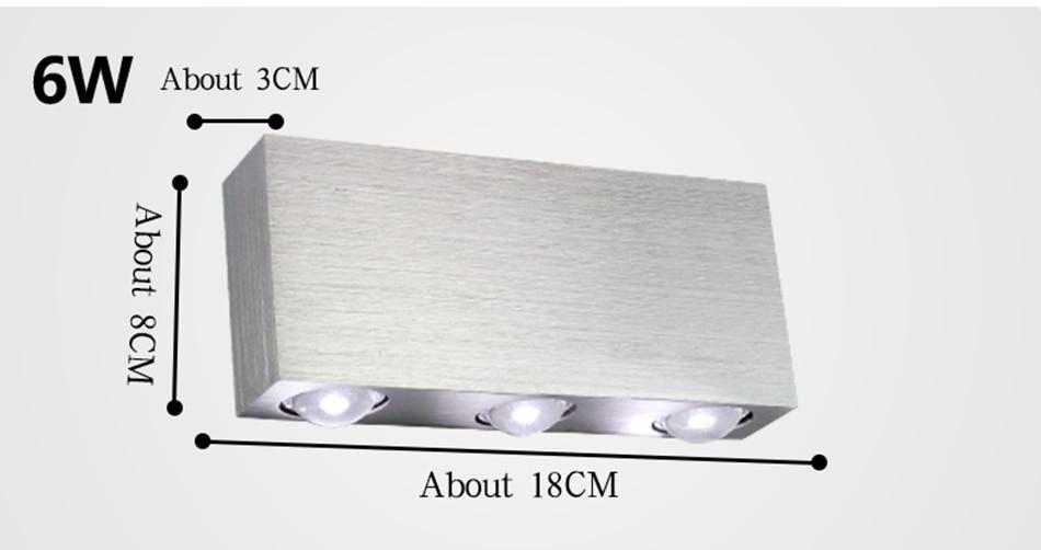 Modern LED Cube Box Wall Lamp, Aluminum Sconce for Bedroom Living Room