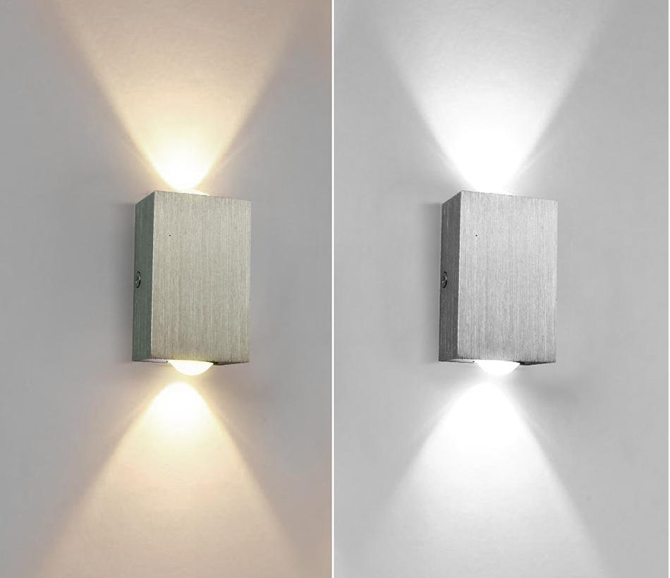Modern LED Cube Box Wall Lamp, Aluminum Sconce for Bedroom Living Room