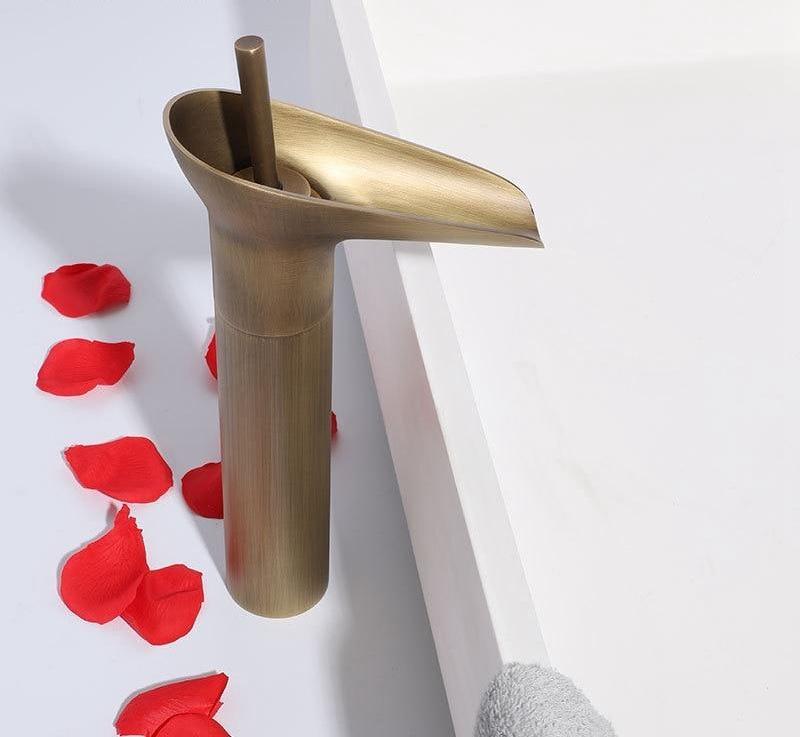 Bathroom Faucet Waterfall Single Handle Brass Luxury