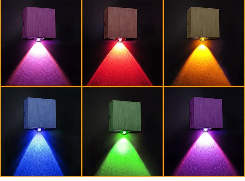 Modern LED Cube Box Wall Lamp, Aluminum Sconce for Bedroom Living Room