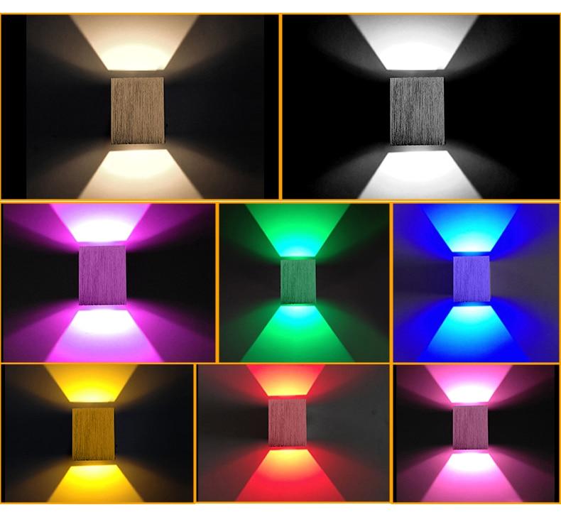Modern LED Cube Box Wall Lamp, Aluminum Sconce for Bedroom Living Room