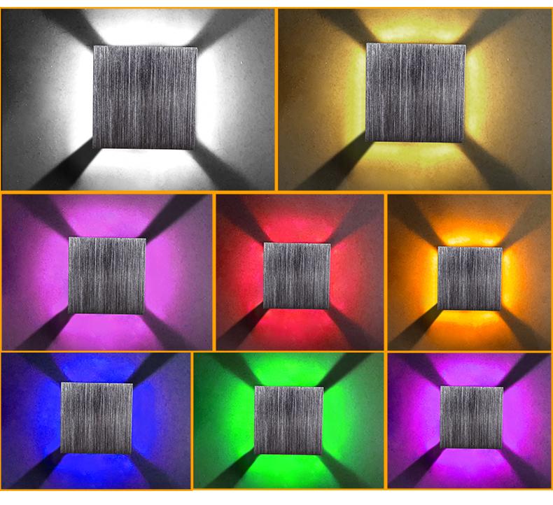 Modern LED Cube Box Wall Lamp, Aluminum Sconce for Bedroom Living Room