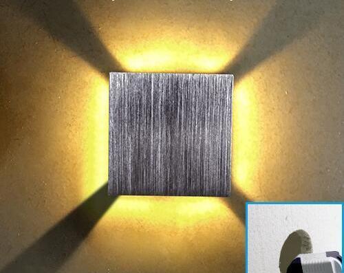 Modern LED Cube Box Wall Lamp, Aluminum Sconce for Bedroom Living Room