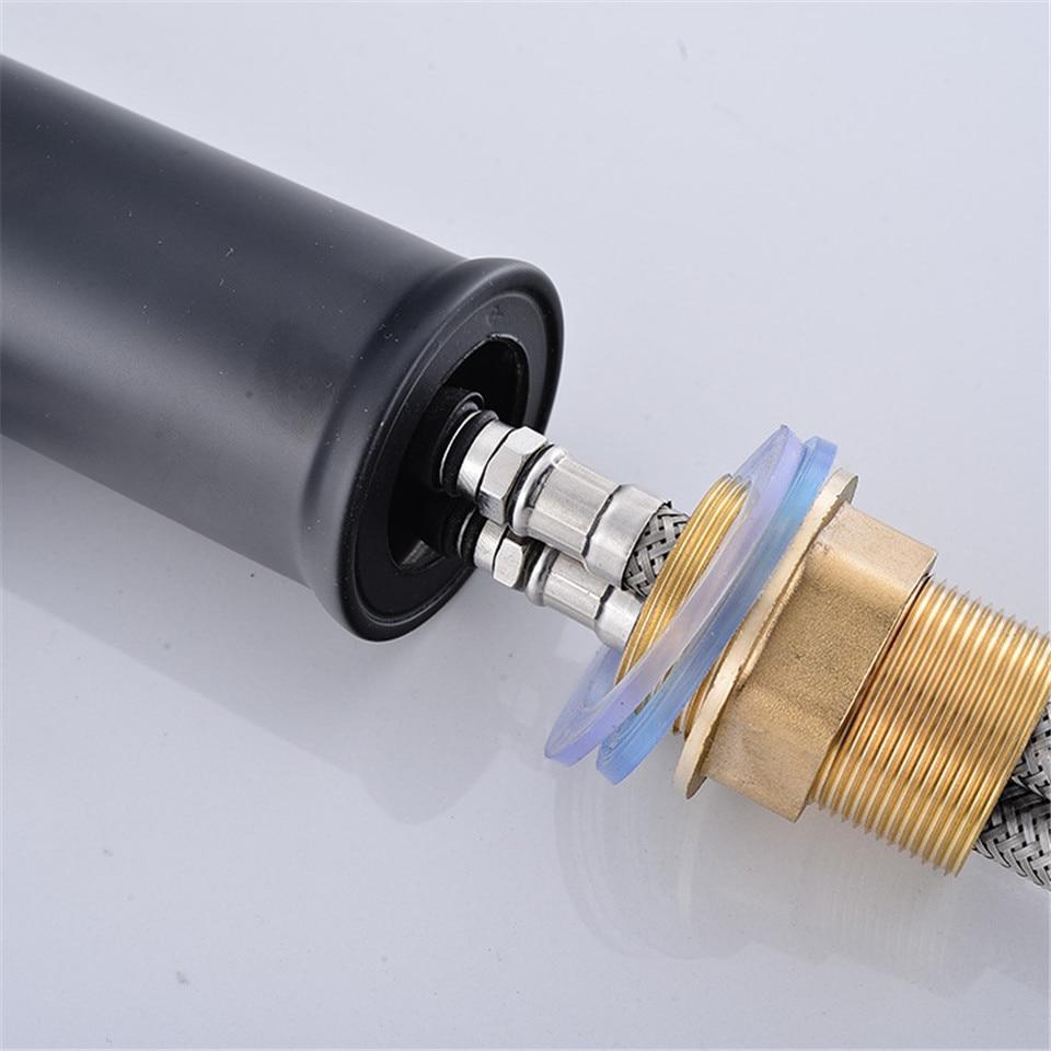 Bathroom Faucet Black Matte Stainless Steel Modern