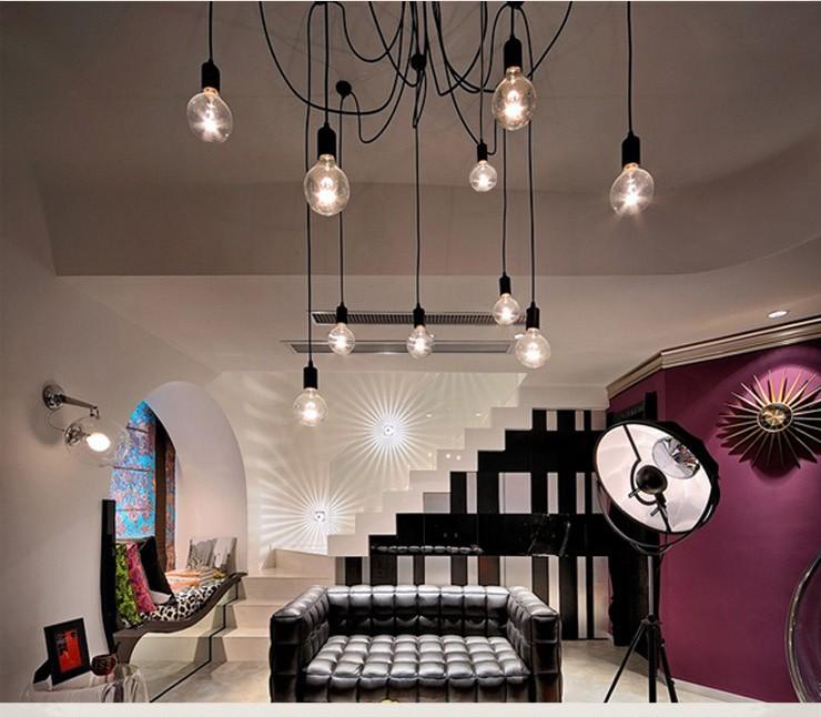 Modern Spider Chandelier, Statement Pendant Light for Living Room Dining