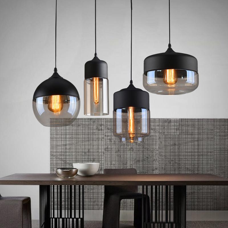 Nordic Glass Pendant Light, Minimalist Hanging Lamp for Kitchen Island