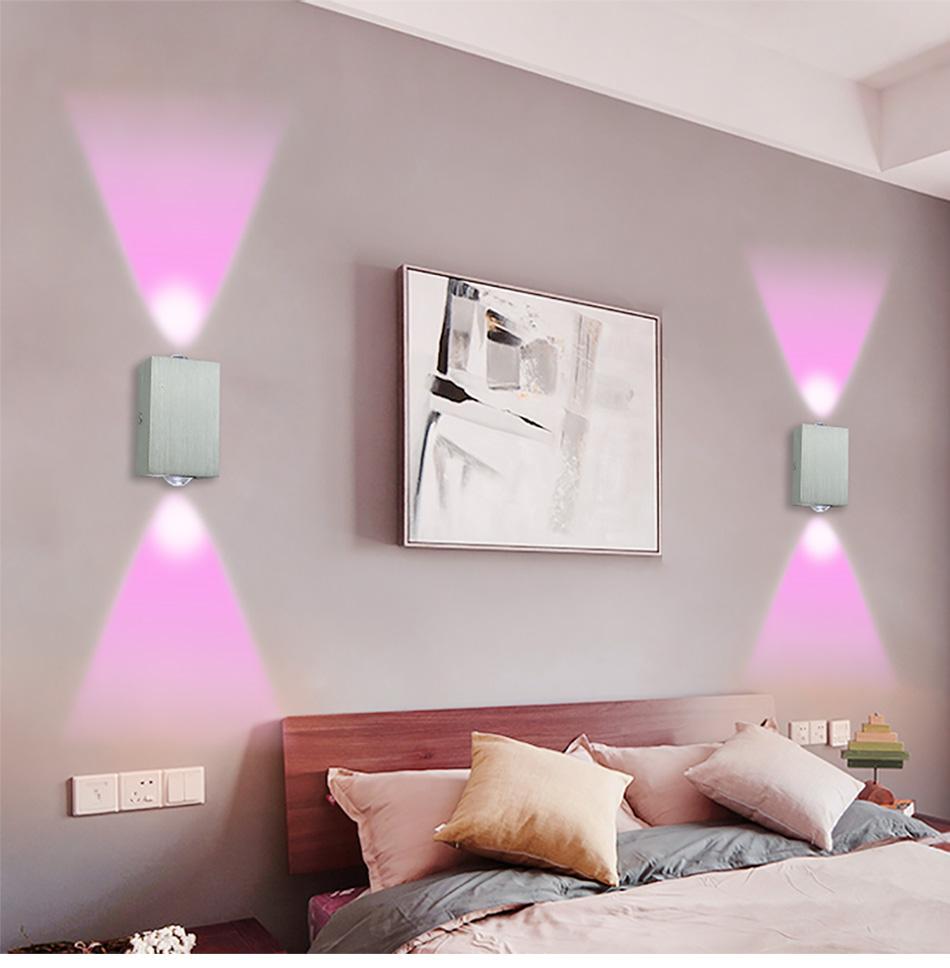 Modern LED Cube Box Wall Lamp, Aluminum Sconce for Bedroom Living Room