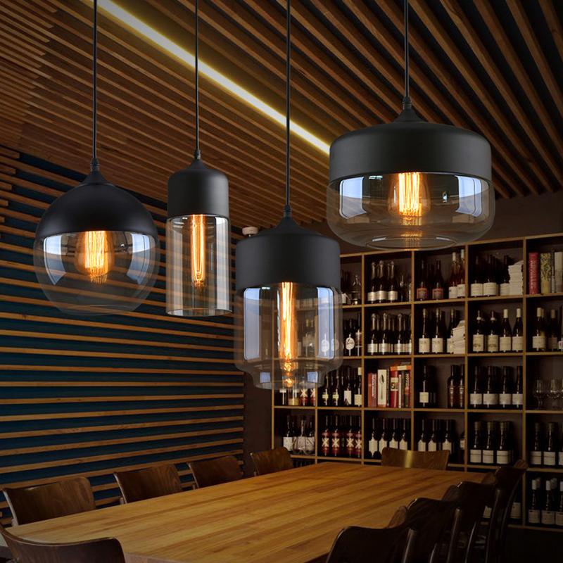 Nordic Glass Pendant Light, Minimalist Hanging Lamp for Kitchen Island