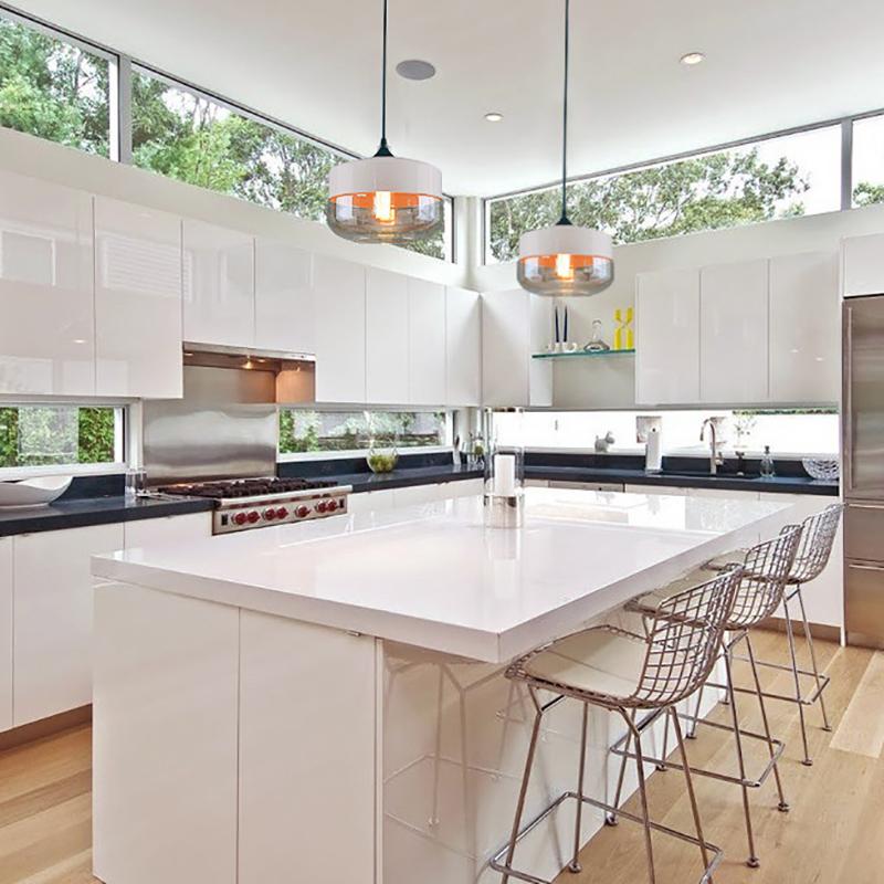 Nordic Glass Pendant Light, Minimalist Hanging Lamp for Kitchen Island