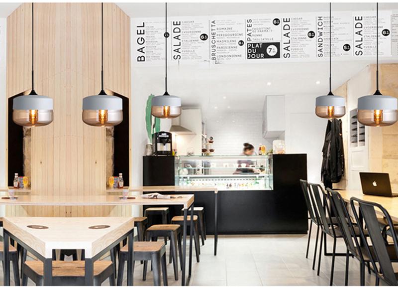 Nordic Glass Pendant Light, Minimalist Hanging Lamp for Kitchen Island