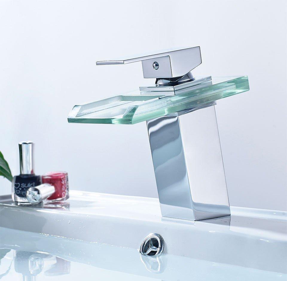 Bathroom Faucet – Brass, LED Temperature Color Changing