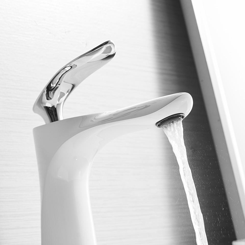Bathroom Faucet Modern Brass Single-Hole Vanity