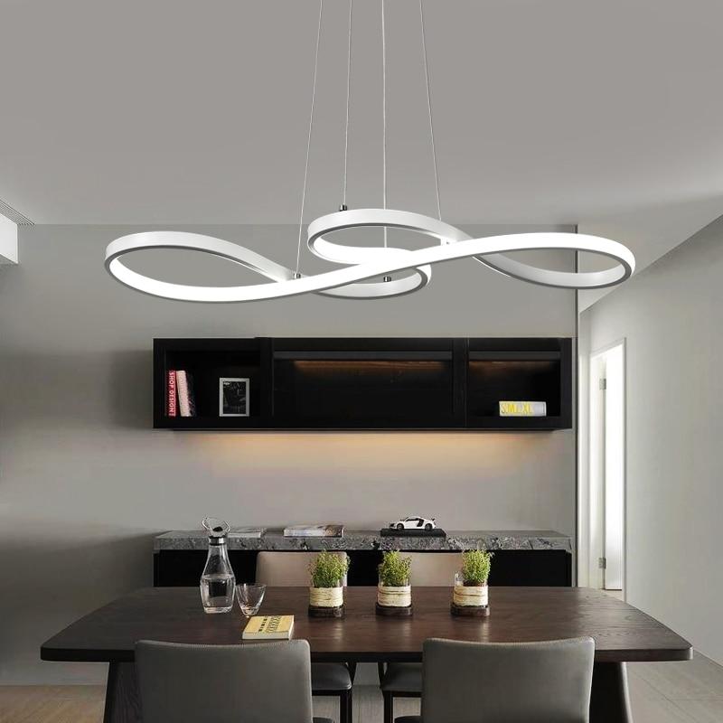 Infinity Ring Chandelier, Minimalist Acrylic Aluminum Art Deco for Living Room