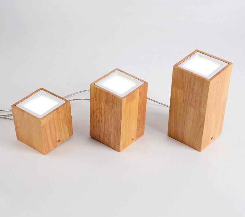 Modern Nordic Wood Glass LED Ceiling Light, Flush Mount for Bedroom