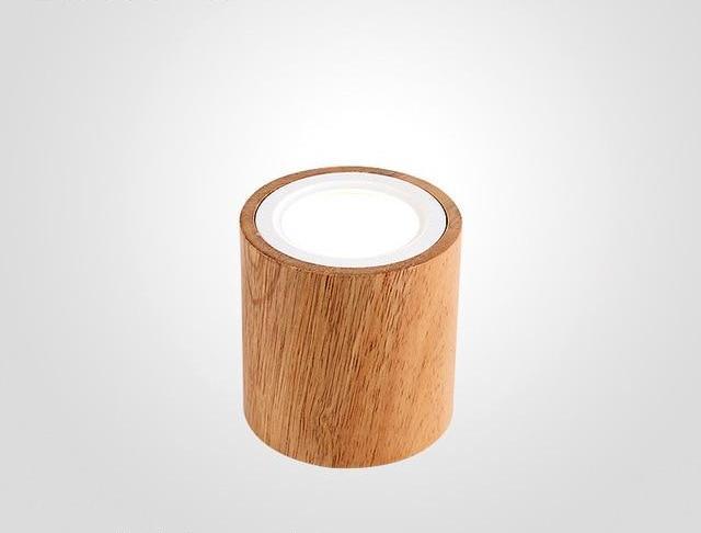 Modern Nordic Wood Glass LED Ceiling Light, Flush Mount for Bedroom