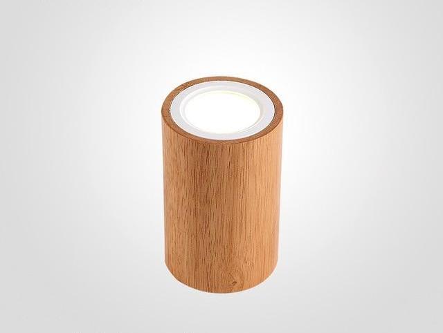 Modern Nordic Wood Glass LED Ceiling Light, Flush Mount for Bedroom
