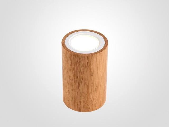 Modern Nordic Wood Glass LED Ceiling Light, Flush Mount for Bedroom