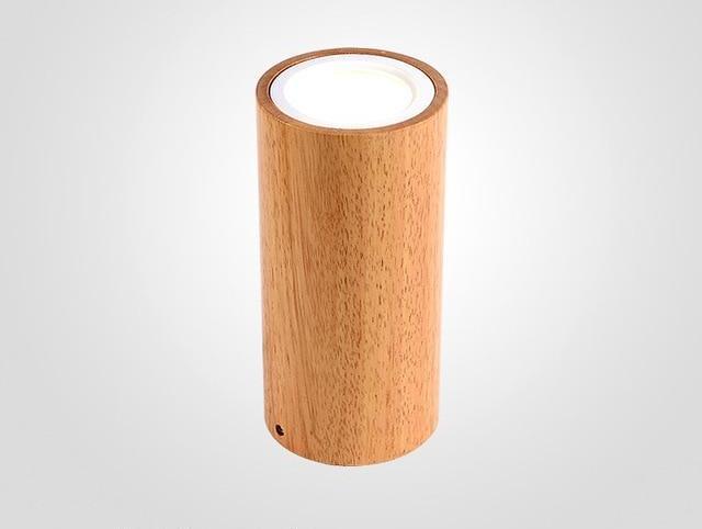 Modern Nordic Wood Glass LED Ceiling Light, Flush Mount for Bedroom