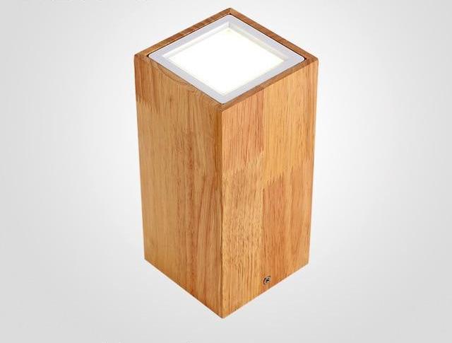 Modern Nordic Wood Glass LED Ceiling Light, Flush Mount for Bedroom